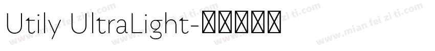 Utily UltraLight字体转换
